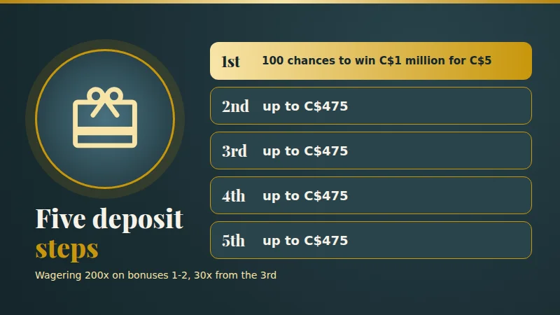Illustration of the Captain Cooks Casino bonus ladder and VIP levels