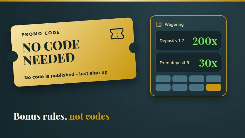 Captain Cooks Casino welcome offer without a promo code