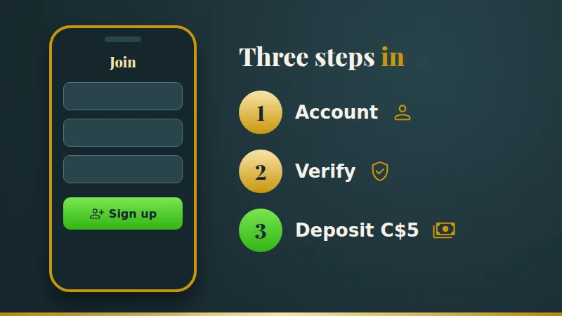 Illustration of a player uploading ID documents to verify a Captain Cooks Casino account